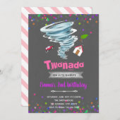 Tornado 2e verjaardag uitnodiging (Voorkant / Achterkant)