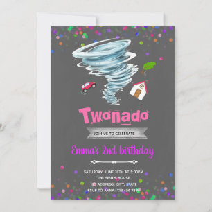 Tornado 2ème anniversaire invitation