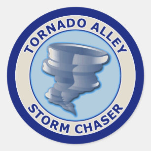 Tornado Alley Storm Chaser Ronde Sticker