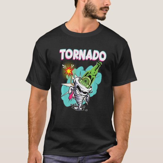 Tornado Beer Drinking Tornado Rotation Beer Funny  T-shirt (Voorkant)