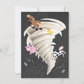 Tornado Birthday Party Invitation Kaart (Achterkant)