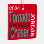 Tornado Chaser Buitengewone Aangepaste Keramisch Ornament (Rechts)