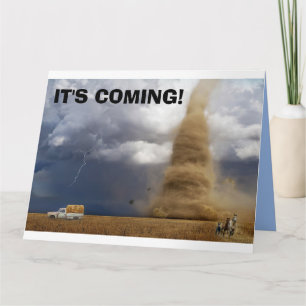 TORNADO GRAPPIGE VERJAARDAGSKAARTEN KAART
