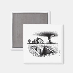 Tornado House Kelder met Kruis Magneet