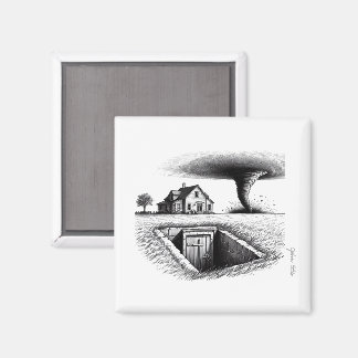 Tornado House Kelder met Kruis Magneet