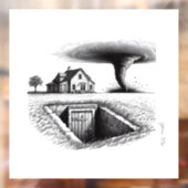 Tornado House Kelder met Kruis Raamsticker (Vel 2)