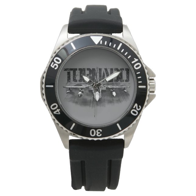 Tornado IDS Crown Protector Zwart Rubber Horloge (Voorkant)