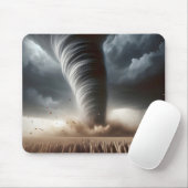 Tornado in een Midwest tarweveld Muismat (Met muis)