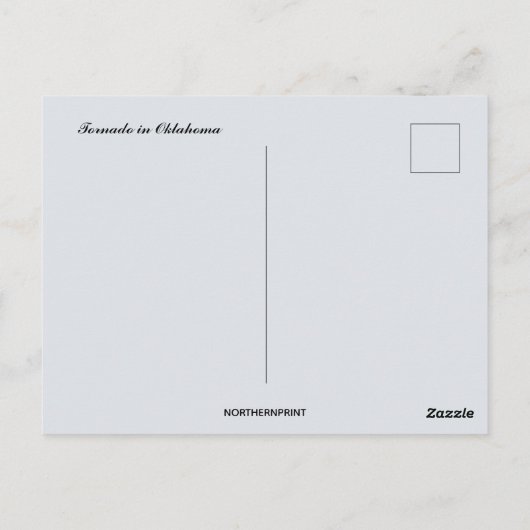 Tornado in Oklahoma neergehaald Briefkaart (Achterkant)