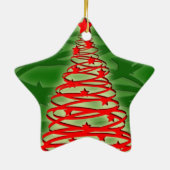 Tornado kerstboomversiering keramisch ornament (Achterkant)