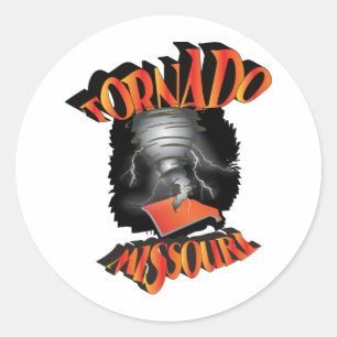 Tornado Missouri Ronde Sticker