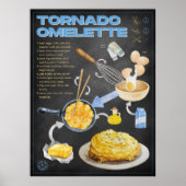 Tornado Omelet Recette Tableau noir Cuisine Art (Devant)
