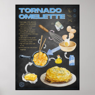 Tornado Omelet Recette Tableau noir Cuisine Art