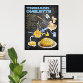 Tornado Omelet Recette Tableau noir Cuisine Art (Bureau à domicile)