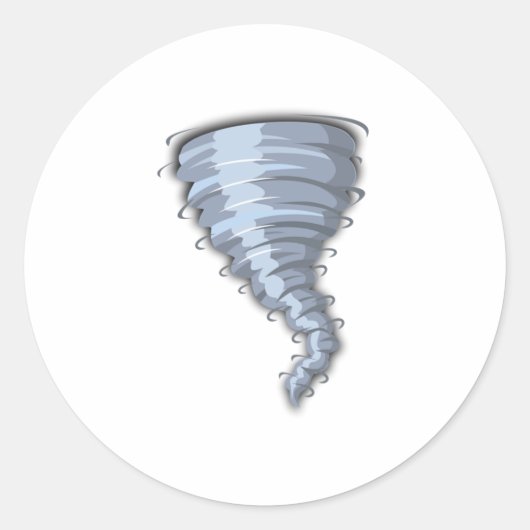 Tornado Ronde Sticker (Voorkant)