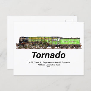 Tornado Stoomtrein Engels Locomotief Briefkaart
