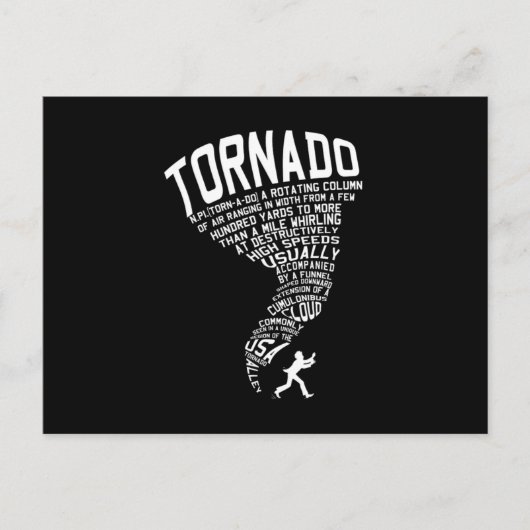 Tornado Storm Chaser Hurricane Wind Weather Gift Briefkaart (Voorkant)