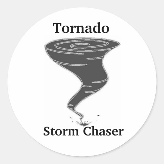 Tornado Storm Chaser - Ronde Stickers (Voorkant)