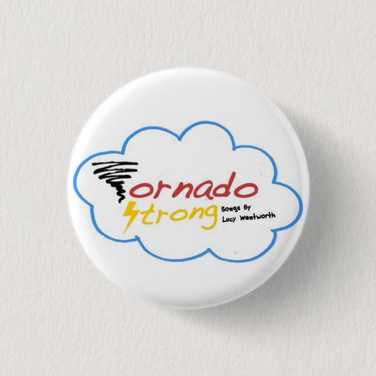 Tornado Strong logo badge Ronde Button 3,2 Cm (Voorkant)