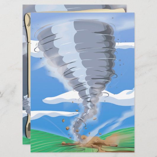 Tornado Twister Kaart (Voorkant / Achterkant)