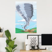 Tornado Twister Poster (Thuiskantoor)