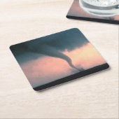 Tornado Vierkante Kartonnen Onderzetter (Schuin)