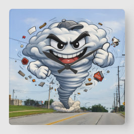 Tornado Vierkante Klok