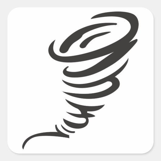 Tornado Vierkante Sticker (Voorkant)