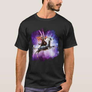 Tornadokat op eenhoorn rijdend met pizza t-shirt
