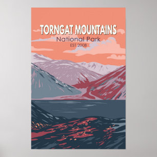 Torngat Mountains Nationaal Park Canada Retro Poster