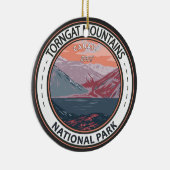 Torngat Mountains National Park Canada Badge Keramisch Ornament (Rechts)