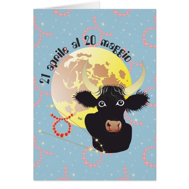 Toro 21 aprile al 20 maggio Biglietti d'auguri (Devant)