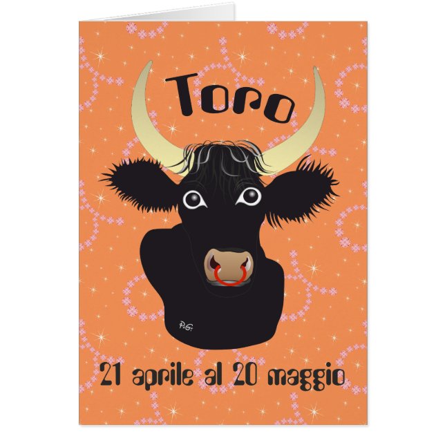 Toro 21 aprile al 20 maggio Biglietti d'auguri (Devant)