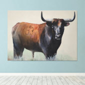 Toro bravo  canvas afdruk (Insitu (Houten vloer))