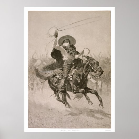 Toro, Toro van Frederic Remington Poster (Voorkant)