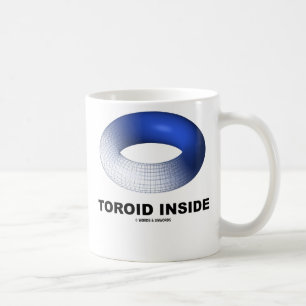 Toroïde binnenzijde (blauwe torus) koffiemok