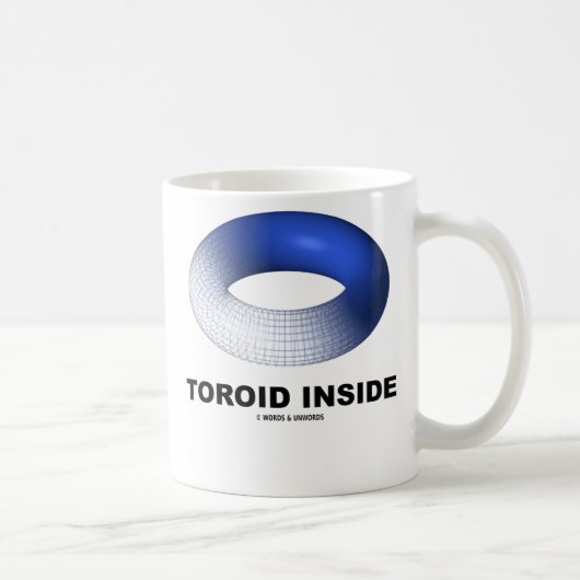 Toroïde binnenzijde (blauwe torus) koffiemok (Rechts)