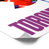 Toronto, affiche de voyage du Canada (Coin)