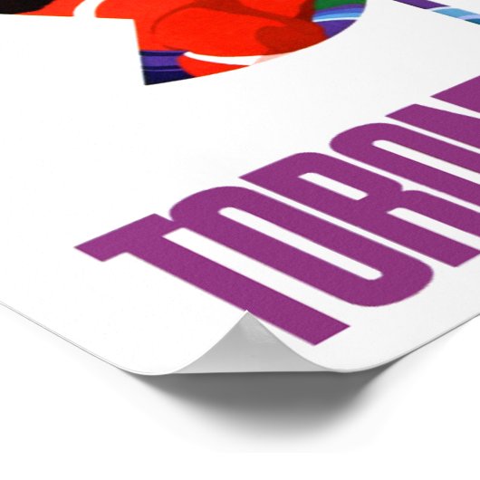 Toronto, affiche de voyage du Canada (Coin)