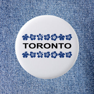 Toronto Aloha Bands Blue Light Color Ronde Button 5,7 Cm