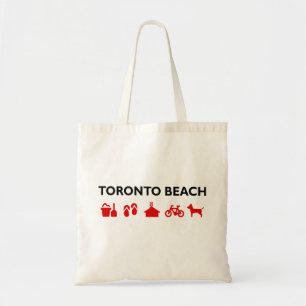 Toronto Beach pictogrammen Light Color Tote Bag