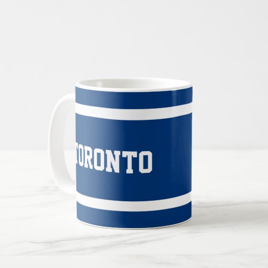 Toronto Blue en White Mok (Voorkant links)