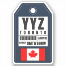 Toronto Boarding Pass - Canada YYYZ