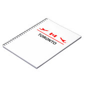 Toronto Canada Airport Plane Light Color Notitieboek (Linkerzijde)