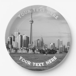 Toronto Canada Black and White  Custom Papieren Bordje