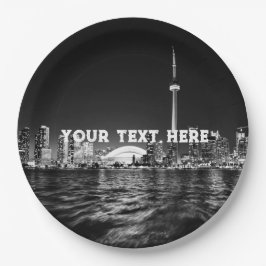 Toronto Canada Black and White  Custom Papieren Bordje