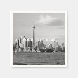Toronto Canada Black and White  Custom Servet