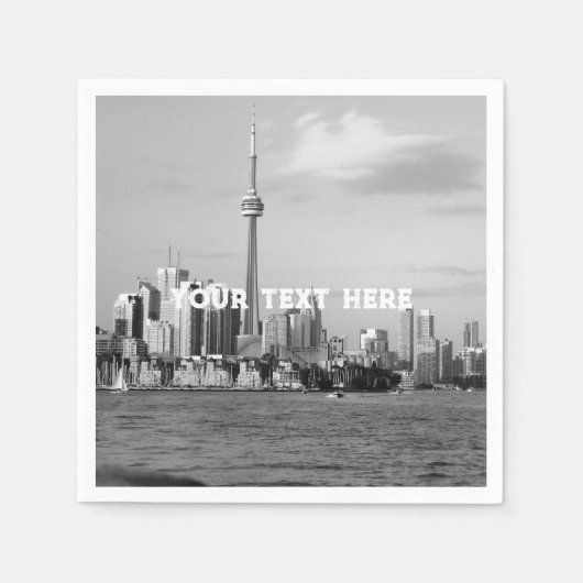 Toronto Canada Black and White Custom Servet (Voorkant)