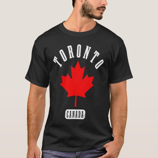 Toronto Canada Canadese vlag T-shirt (Voorkant)