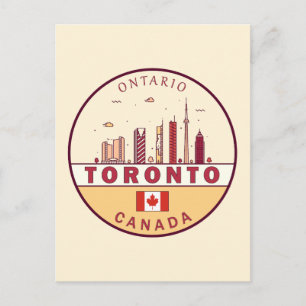 Toronto Canada City Skyline Emblem Briefkaart